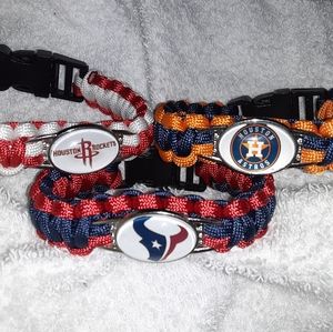 Houston Texans Rockets Astros Paracord Bracelet